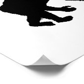 図書好き図書館インデックスカードギア ポスター (角)