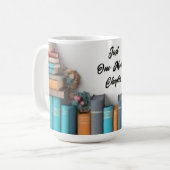 「図書宝物 – 本好きの憩いの場」 コーヒーマグカップ (正面左)