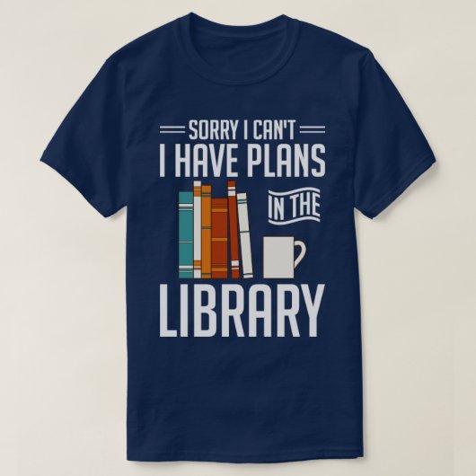 図書室おもしろい本虫読図書室 Tシャツ (デザイン正面)