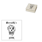 図書室からカスタムのアーバンスカルゴシック語版の本 ラバースタンプ (押印)