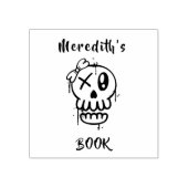 図書室からカスタムのアーバンスカルゴシック語版の本 ラバースタンプ (インプリント)