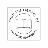 図書室からパーソナライズされた ラバースタンプ (インプリント)