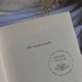 図書室から花を押エレガントす セルフインキングスタンプ