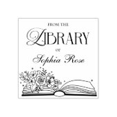 図書室かモダンらパーソナライズされた ラバースタンプ (インプリント)