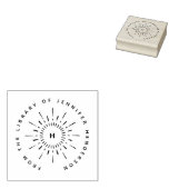 図書室のまわりにのモダン日ユニークの様子 ラバースタンプ (押印)