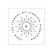 図書室のまわりにのモダン日ユニークの様子 ラバースタンプ (インプリント)