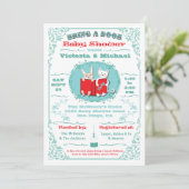 図書室のベビーシャワー招待状 招待状 (スタンド正面)