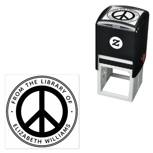 図書室のペース記号名前をカスタムする セルフインキングスタンプ (インサイチュ)