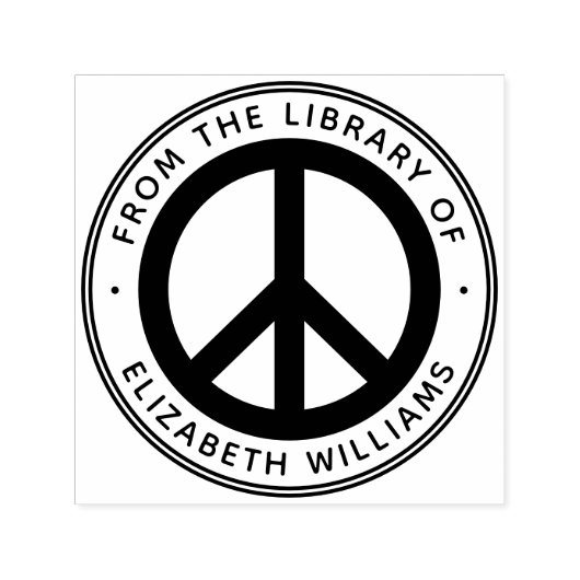 図書室のペース記号名前をカスタムする セルフインキングスタンプ (デザイン)