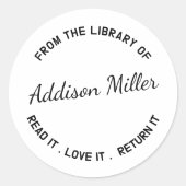 図書室の先生本 ラウンドシール (正面)