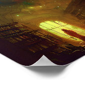 図書室の天井に星 ポスター (角)