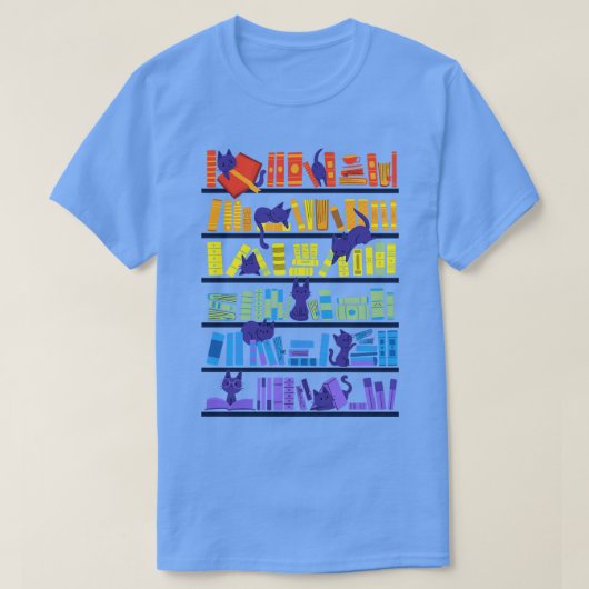 図書室の子猫 Tシャツ (デザイン正面)