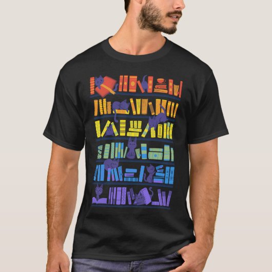 図書室の子猫 Tシャツ (正面)