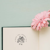 図書室の手書きカスタムイニシャル セルフインキングスタンプ