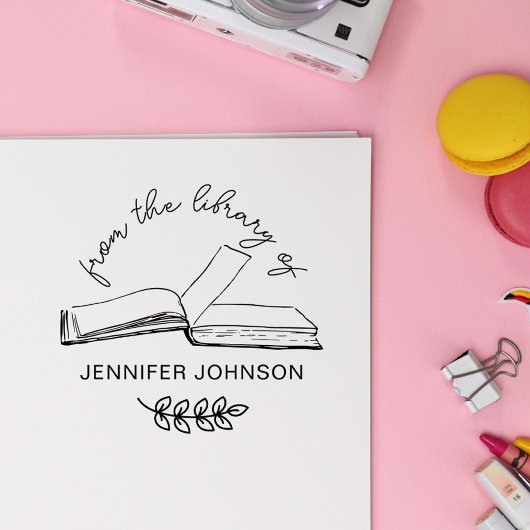 図書室の手書き原稿 ラバースタンプ