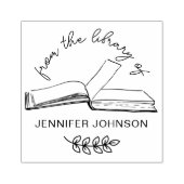 図書室の手書き原稿 ラバースタンプ (インプリント)