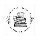 図書室の手葉描き本カスタムの セルフインキングスタンプ (デザイン)