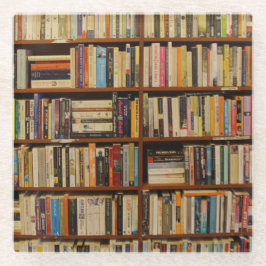 図書室の書籍 ガラスコースター