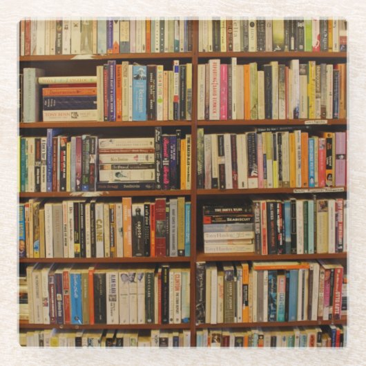 図書室の書籍 ガラスコースター (正面)