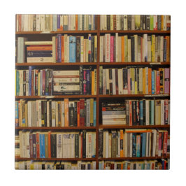 図書室の書籍 タイル