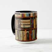 図書室の書籍 マグカップ (正面左)