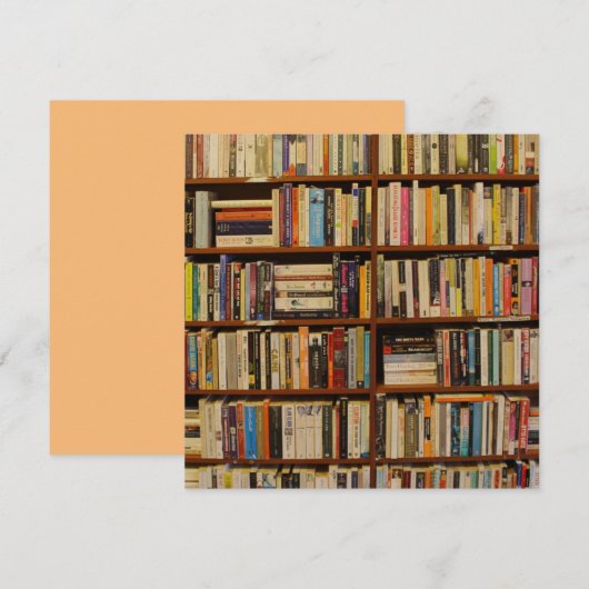 図書室の書籍 招待状 (正面/裏面)