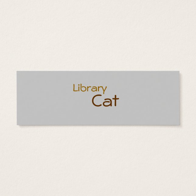図書室の猫（ブックマーク） (裏面)