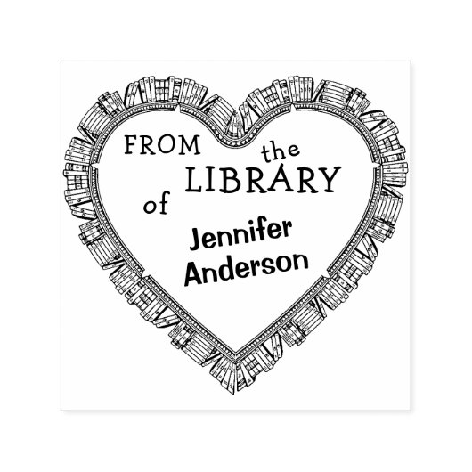 図書室の蔵書名前をカスタムする セルフインキングスタンプ (デザイン)