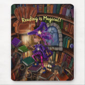 図書室の魔法読は「魔法だ」 マウスパッド (正面)