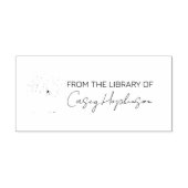 図書室よりゴム印モダン印プレート ラバースタンプ (インプリント)