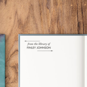 図書室エレガントの矢印 セルフインキングスタンプ