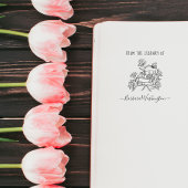 図書室エレガント名前をカスタムする手描き本 ラバースタンプ