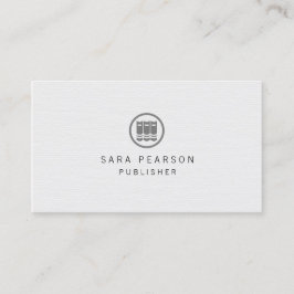 図書室エレガント書籍アイコン発行 名刺