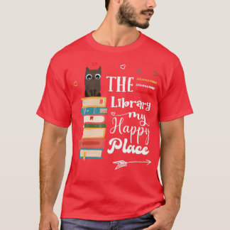 図書室カッコいい美術女子男性へ読書館員 Tシャツ
