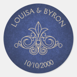 図書室ギークブルー文結婚書室 ラウンドシール