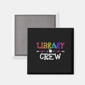 図書室クルー先生おもしろい学校給料初日 マグネット (正面/裏面)