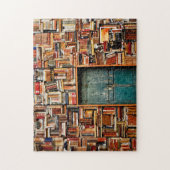 図書室ドア入り口の写真絵画's ジグソーパズル (縦)