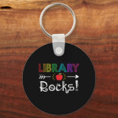 図書室ロック先生学生おもしろい新学期G キーホルダー (裏面)