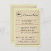 図書室宿泊施設の結婚図書 エンクロージャーカード (正面/裏面)