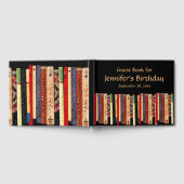 図書室抽象芸術誕生日パーティーゲストブック ゲストブック (全面)