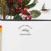 図書室書の手引き葉から手の本 セルフインキングスタンプ