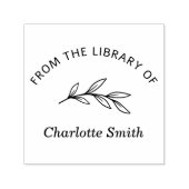 図書室書の手引き葉から手の本 セルフインキングスタンプ (デザイン)