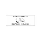 図書室猫威厳のある猫パーソナライズされた本ギフト セルフインキングスタンプ (デザイン)