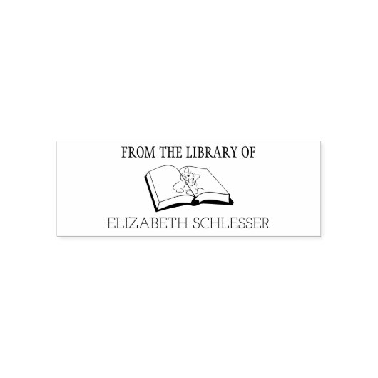 図書室猫威厳のある猫パーソナライズされた本ギフト セルフインキングスタンプ (デザイン)
