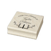 図書室蔵書票カスタムフローラレディファッション ラバースタンプ (スタンプ)