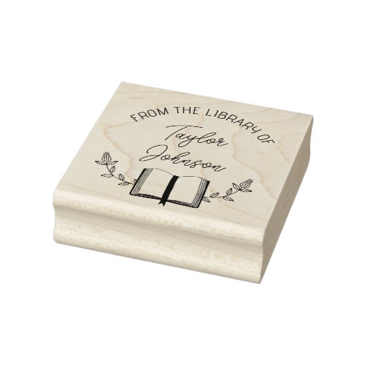 図書室蔵書票カスタムフローラレディファッション ラバースタンプ (スタンプ)