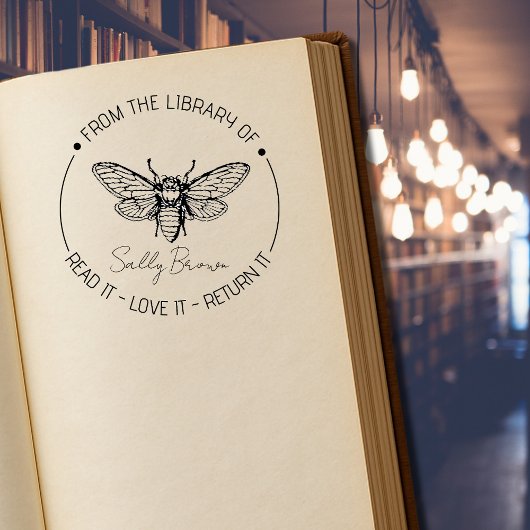 図書室蔵書票図書切手カスタムBEE セルフインキングスタンプ
