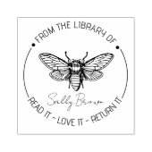 図書室蔵書票図書切手カスタムBEE ラバースタンプ (インプリント)