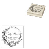 図書室蔵書票図書印カスタムフローラ ラバースタンプ (押印)