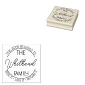 図書室蔵書票図書印紙カスタムモダン ラバースタンプ (押印)